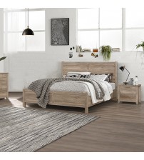 Cielo Natural Wood Like MDF Bedroom Suite 3 Pcs In Multiple Size & Colour